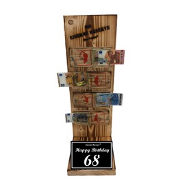 Original Funny Money Gifts for 68th Birthday Gift Ideas for Men and Women - Mouse Trap Text Black/W Happy Birthday 68th Birthday