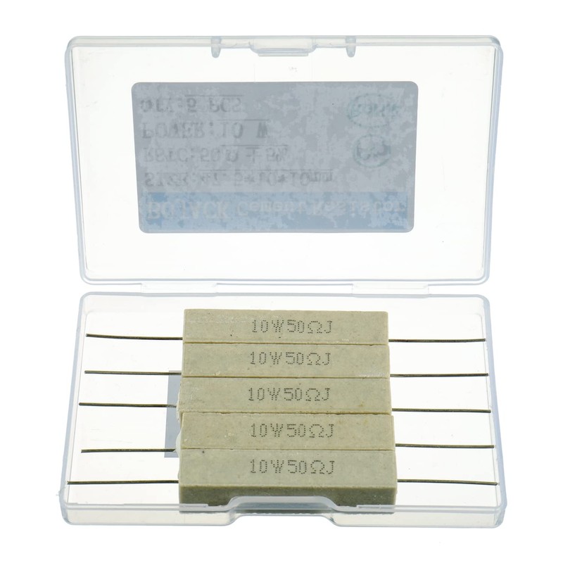 BOJACK Ceramic Cement Resistor 10W 50 ohm Resistance 5% Ceramic