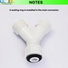 LRMYS 3/4 Y-Shape BSP Hose Split 1 to 2 Connector,