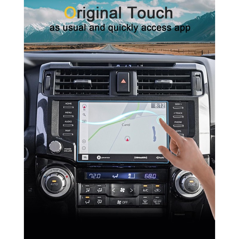 KOOGEN Tempered Glass Screen Protector for Toyota 4Runner 2020-2024,Infotainment Navigation