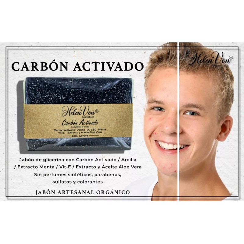 Helen Von Kosmetisch 3 Jabones Artesanales Cúrcuma-carbón Activado-relajante Hv