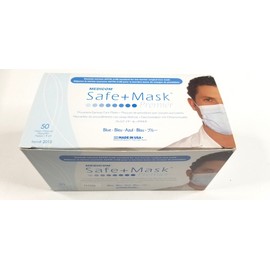 Medicom 2015 SafeMask Premier Earloop Face Masks ASTM Level 1 Blue 50/Bx