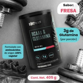 Birdman Bcaa, Glutamina, Electrolitos De Fresa 30porciones                                                                                            