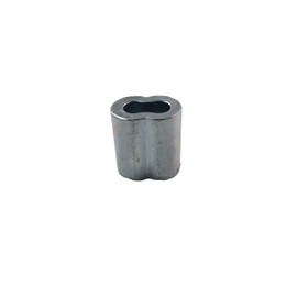 SwageRight MIL-SPEC Zinc Plated Copper Swage Sleeves Clip & Ferrules (1/8 inch) – Oval Duplex Wire Rope Cable Crimping Loop Fittings (Pack of 50)