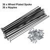 X AUTOHAUX 36 Pcs Bicycle Steel Spokes 14G Bike Spoke