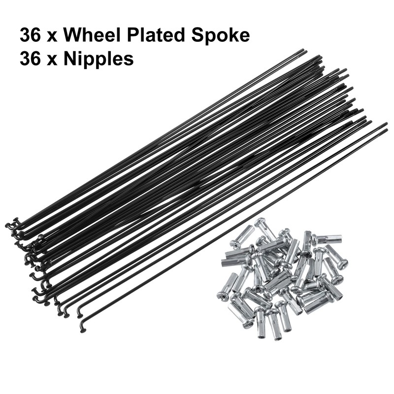 X AUTOHAUX 36 Pcs Bicycle Steel Spokes 14G Bike Spoke