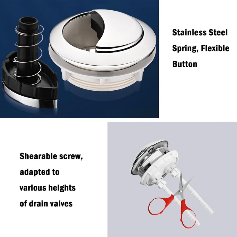 48 MM Toilet Tank Push Button Toilet Button Dual Push