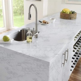 Yancorp 11.8"x120" White Gray Marble Wallpaper Easily Removable Grey Wallpaper Film Self-Adhesive Kitchen Peel and Stick Countertops Wallpaper Backsplash Shelf Liner (11.8"X120")