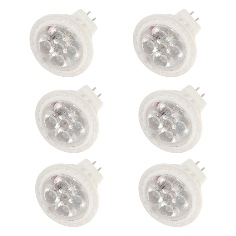 6Pcs MR11 LED Light Bulb 4W GU4 Dual Pin Bulb