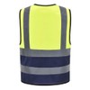 AYKRM High Visibility Safety Vest with Reflective Strips and Yellow