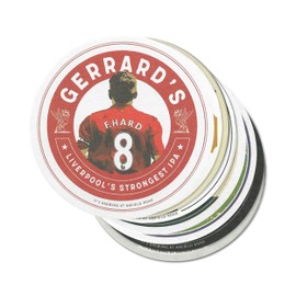 Liverpool gifts, Themed football Beermat set - coasters. Designs: Trent Alexander-Arnold, Andrew Robertson, Klopp, Gerrard, Sadio Mané, Keïta, Firmino, Virgil van Dijk and more club designs.