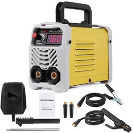Tobewan Mini Welder Machine 110V ARC200 Stick Welder Electric Welding Machine, Welding Electrode Holder Slag Hammer Home DIY 110V