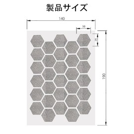 yelingzhi Ultra Thin, Strong Anti-Slip Stickers, Smartphone Sticks, Anti-Slip, Material PEVA, Black, Hexagon, 30 Sheets (Black 6)
