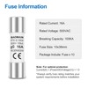 Baomain 10-Pack 16A Fuse Link, RT18-32 (RO15 RT14 RT19), Cylindrical
