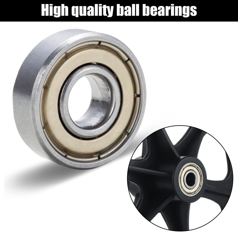 MUXHEL 2 Pcs Walker Wheels Replacement, 8 Inch Solid Wheelchair