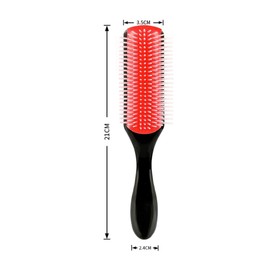 2 Pcs Nylon Hair Brushes 9-Row Hair Brushes Cushion Nylon Bristle Massage Hair Brushes Rubber Pad Hair Brushes for Hair Styling Hair Salon
