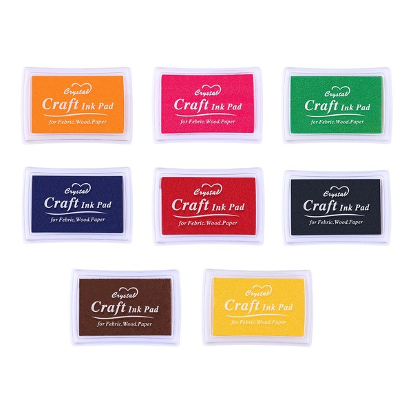 8 Pcs Ink Pads Set,Ink for Stamps,Pad Stamp Stamping Crafting