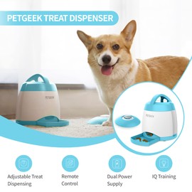 PETGEEK Training Dog Treat Dispenser & Interactive Cat Feather Toy