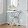 Hoctieon 3 Tier Console Table with Open Wood Shelves, Decorative