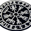Viking Compass Norse Rune Glow in the Dark Embroidered Velcro