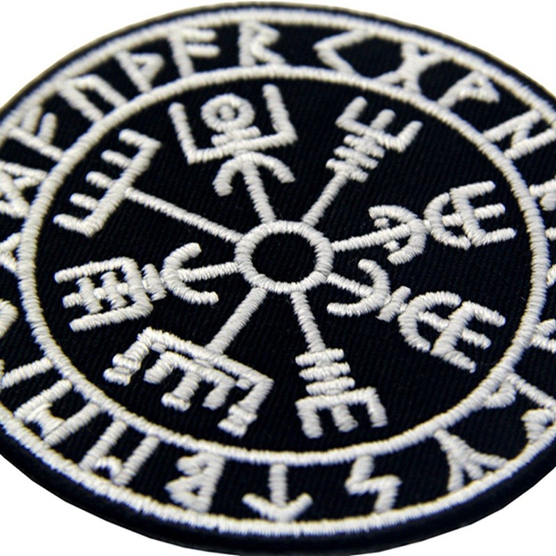Viking Compass Norse Rune Glow in the Dark Embroidered Velcro