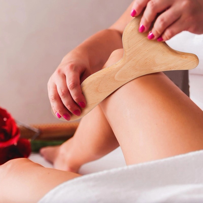 iMountek Wood Therapy Massage Body Sculpting Lymphatic Drainage Paddle Wooden
