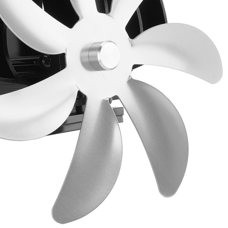 Fireplace Fan, Heat Powered Fan Strong Airflow 7 Blade Aluminum