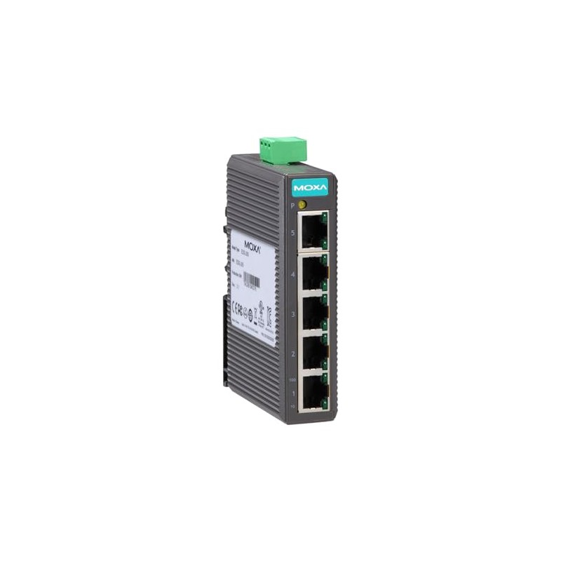 MOXA EDS-205 Entry-Level Unmanaged Ethernet Switch with 5 10/100BaseT(X) Ports,