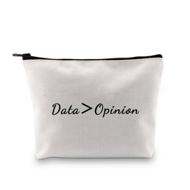 JXGZSO Funny Computer Geek Gifts Programmer Cosmetic Bag Data Opinion Statistics Lover Gift Coder Toiletry Pouch Bag, Data Opinion