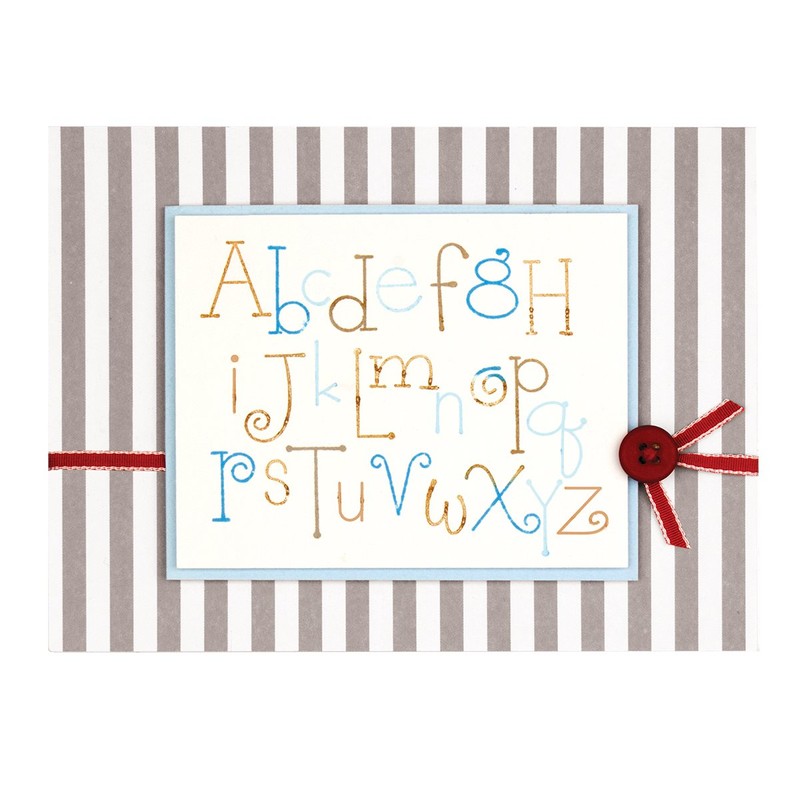 Spellbinders Whimsy Alphabet Stamp Set, Synthetic Material, Multi-Colour, 26.3 x