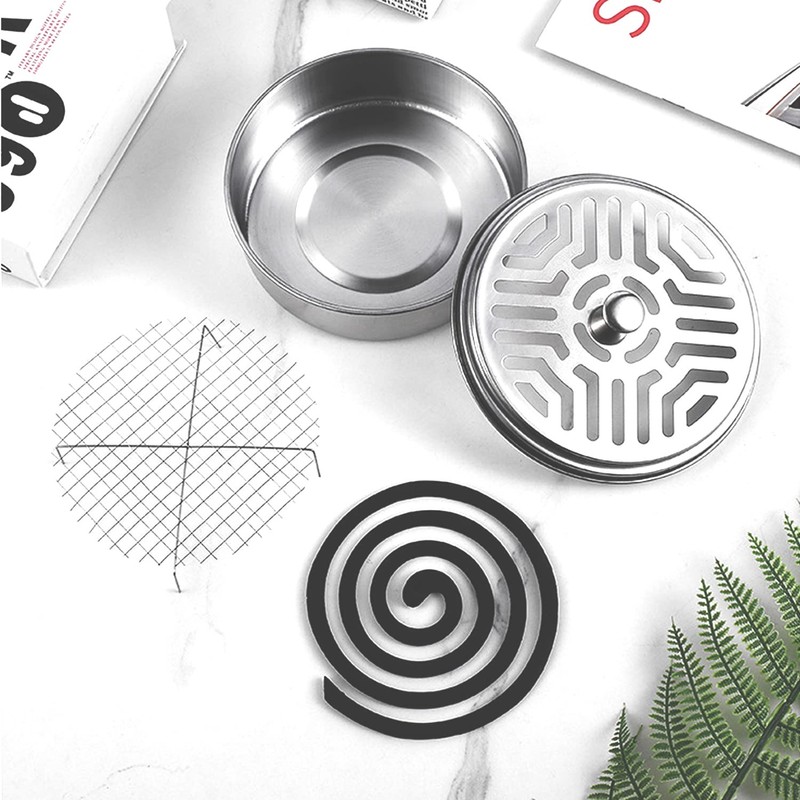 2 Portable Coil Holder, Incense Box Sandalwood Holder with Handle,