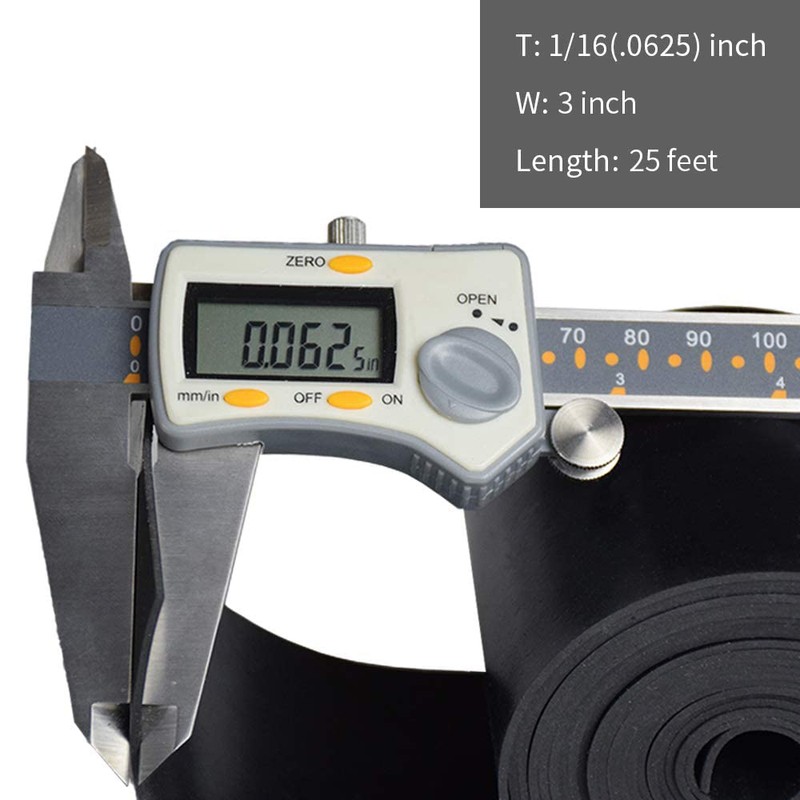 DOBTIM Solid Rubber Strips Neoprene Rubber Weather Stripping for Garage