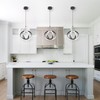 CANEOE Modern Led Pendant Light Fixtures, 5500K Black Pendant Lighting