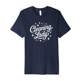 Funny Cleaning Lady Dusting Lady Clean Scrub Squad Mop Premium T-Shirt