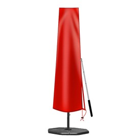 OKPOW Patio Umbrella Cover for 9ft to 12ft Outdoor Umbrellas - 420D Waterproof Garden Market Umbrella Cover Outside Parasol Covers with Zipper for Deck Pool Beach Umbrellas, Red