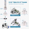 Faucet Supply Line, Braided Stainless Steel 24" Water Supply Hose