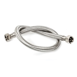 DOJA Industrial Flexible Hose, Pack of 2, Female Thread 3/8 Inch, 3/8 Inch, 40 cm Length, Stainless Steel Reinforced Hose for Tap, Washbasin, Tap, Flex Hose Fitting, Connection Hose/Extension