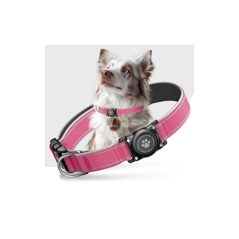 Collar para Perros Impermeable IP68 Mejorado con Soporte para AirTag