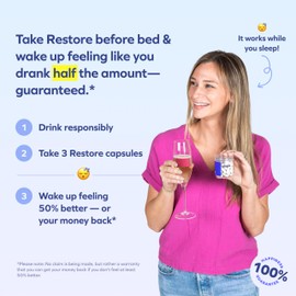 Cheers R&R Combo | Restore + Relief | Feel Better After Drinking & Support Your Liver | DHM, L-Cysteine, Milk Thistle, Ginger, White Willow Bark, Caffeine, L-Theanine | 12 Doses Each | Supplements