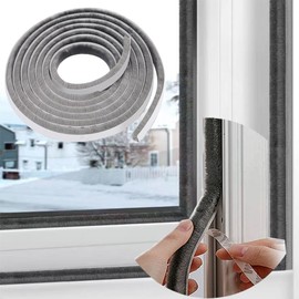 33 Ft Window Weather Stripping Door Seal Strip,Soundproofing Frame Winter Insulation Tape, Windproof /Dustproof Window Inserts, Door Gap Filler Light Blocker, Strong Stickiness, 0.35''Wide x 0.2"Thick
