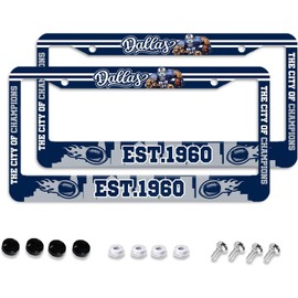 2Pcs Aluminum Full Color Car License Plate Frames for Cowboy-License Plate Cover Universal Fit for Cars, Trucks, SUVs - Rustproof & Easy Install, for Men Women Boys Girls