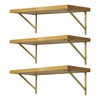 EZYDECOR Shelf Brackets Gold Brackets for Shelves 8 Inch Metal