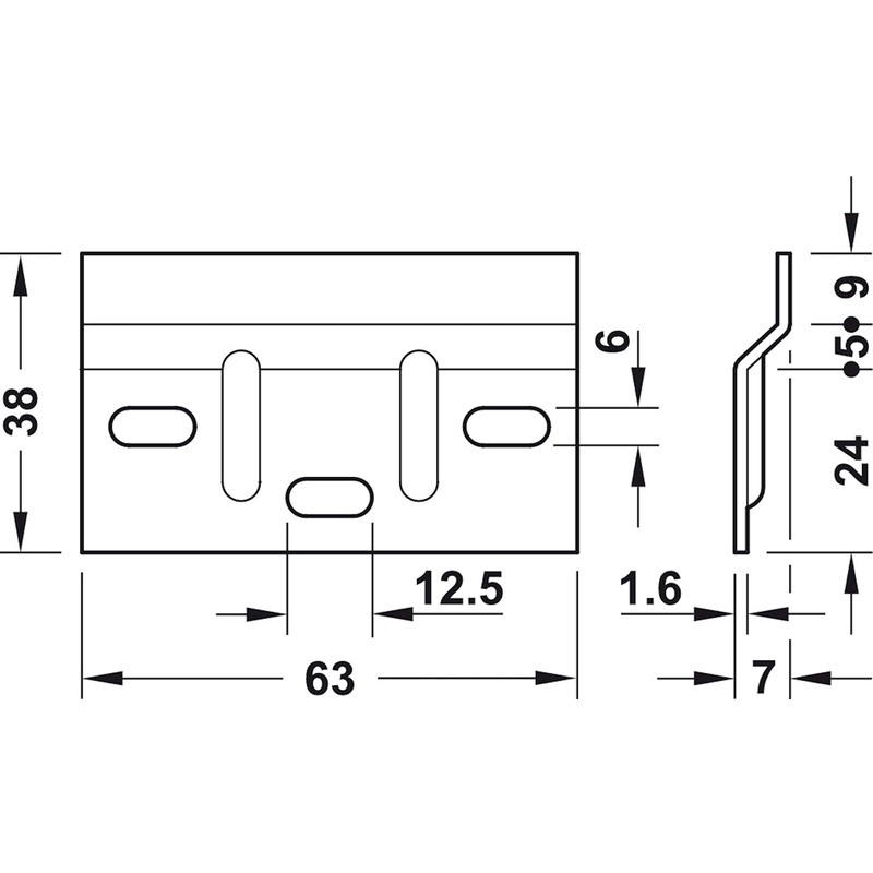 KITCHEN WALL UNIT BRACKET /PLATES (2PAIRS)