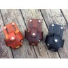 Basket Style Leather Tape Measure Holder by AP Saddlery (Dark