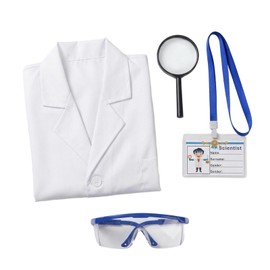 [Formemory] Children's Lab Coat Kids Lab Coat Experiment Coat Halloween Experiment Costume Children Research Lab Coat Children Medical Coat Experiment Lab Coat Cosplay Lightweight Breathable Glasses