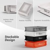 KBDcraft Stackable Storage Bin - Heavy-Duty Plastic Organizer Box and