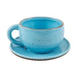 Chumbak Flora Butterfly Cup & Saucer- Blue