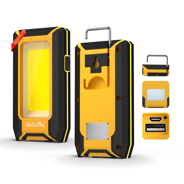 WARSUN WARSUN LED Work Light Rechargeable, Magnetic COB Portable Worklights,