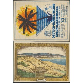 Banknote Berlin Notgeld: 88.1 Picture 3 Kiautschau Notgeld of used (III) 1921 75 Pfennig Berlin German.-Hanseatisch (money for collectors - no means of payment) plants/mushrooms