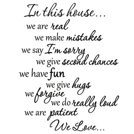 in This House We Do Wall Decals Family Rules Quotes Sayings Vinyl Wall Art Stickers